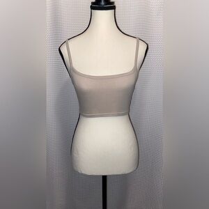 Women’s H&M Divided tan cropped tank‎ / bralette size XS NWT
